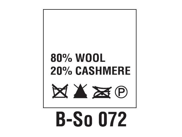 Wszywki surowcowo-ostrzegawcze 80% WOOL, 20% CASHMERE
