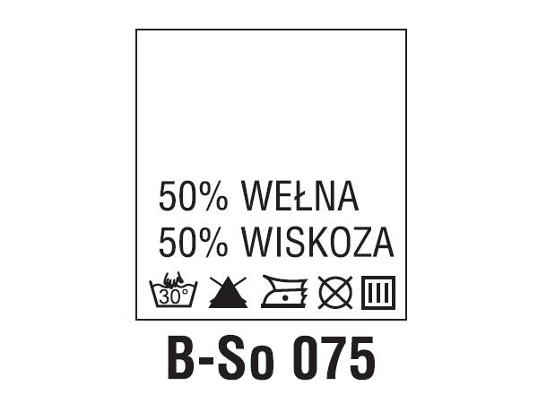 Wszywki surowcowo-ostrzegawcze 50% WEŁNA, 50% WISKOZA, 30°C