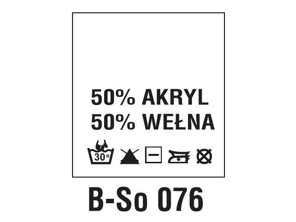 Wszywki surowcowo-ostrzegawcze 50% AKRYL, 50% WEŁNA, 30°C