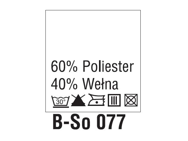 Wszywki surowcowo-ostrzegawcze 60% POLIESTER, 40% WEŁNA, 30°C