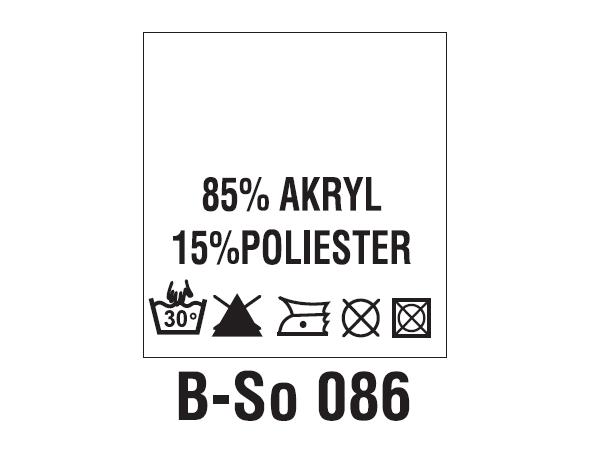 Wszywki surowcowo-ostrzegawcze 85% AKRYL, 15% POLIESTER, 30°C