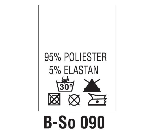 Wszywki surowcowo-ostrzegawcze 95% POLIESTER, 5% ELASTAN, 30°C