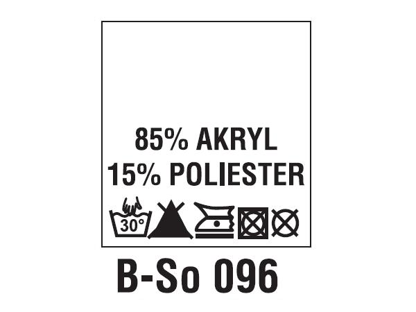 Wszywki surowcowo-ostrzegawcze 85% AKRYL, 15% POLIESTER, 30°C