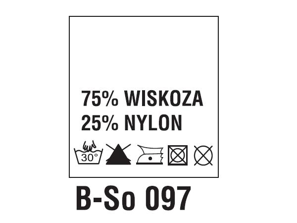Wszywki surowcowo-ostrzegawcze 75% WISKOZA, 25% NYLON, 30°C