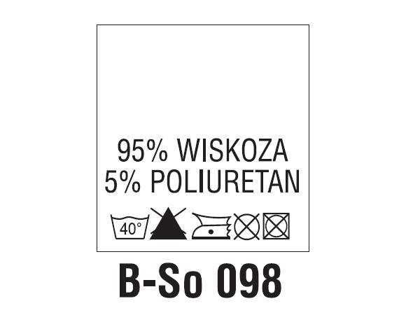 Wszywki surowcowo-ostrzegawcze 95% WISKOZA, 5% POLIURETAN, 40°C