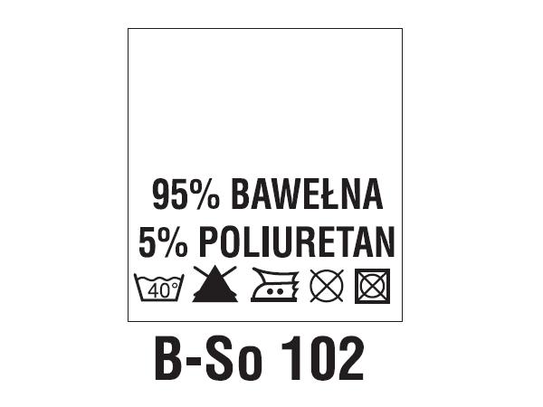 Wszywki surowcowo-ostrzegawcze 95% BAWEŁNA, 5% POLIURETAN, 40°C