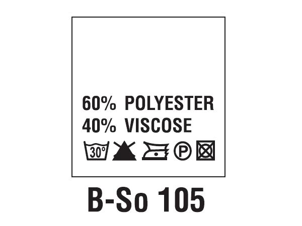 Wszywki surowcowo-ostrzegawcze 60% POLYESTER, 40% VISCOSE, 30°C