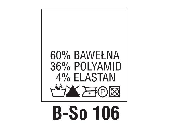 Wszywki surowcowo-ostrzegawcze 60% BAWEŁNA, 36% POLYAMID, 4% ELASTAN