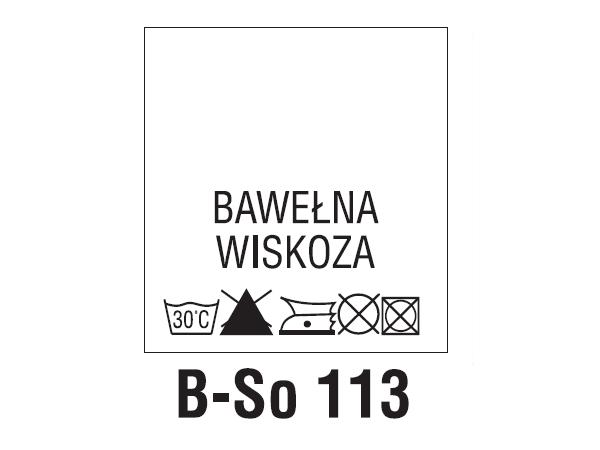 Wszywki surowcowo-ostrzegawcze BAWEŁNA, WISKOZA, 30°C