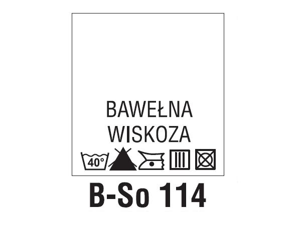Wszywki surowcowo-ostrzegawcze BAWEŁNA, WISKOZA, 40°C