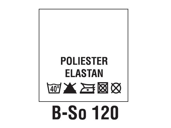 Wszywki surowcowo-ostrzegawcze POLIESTER, ELASTAN, 40°C