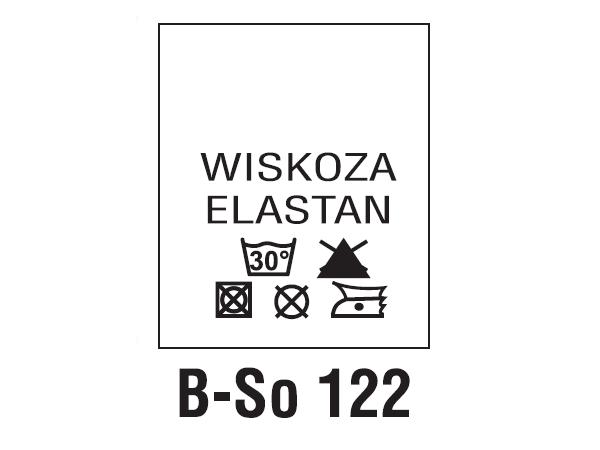 Wszywki surowcowo-ostrzegawcze WISKOZA, ELASTAN, 30°C