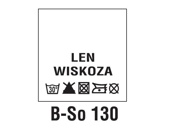 Wszywki surowcowo-ostrzegawcze LEN, WISKOZA, 30°C