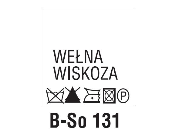 Wszywki surowcowo-ostrzegawcze WEŁNA, WISKOZA