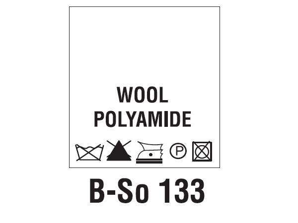 Wszywki surowcowo-ostrzegawcze WOOL, POLYAMIDE