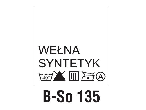 Wszywki surowcowo-ostrzegawcze WEŁNA, SYNTETYK, 40°C