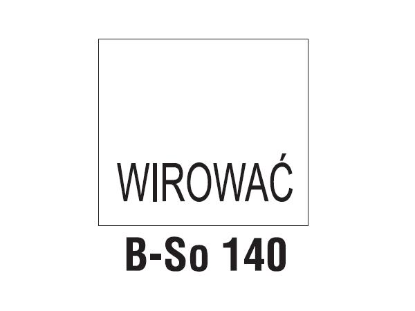 Wszywki przepis prania B-So 140 WIROWAĆ