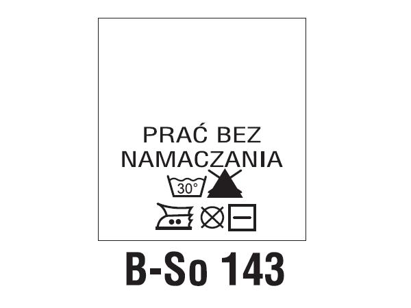 Wszywki przepis prania B-So 143 PRAĆ BEZ NAMACZANIA 30°C