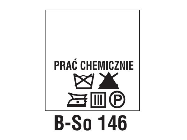 Wszywki przepis prania B-So 146 PRAĆ CHEMICZNIE