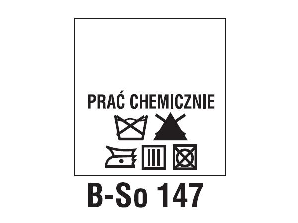 Wszywki przepis prania B-So 147 PRAĆ CHEMICZNIE