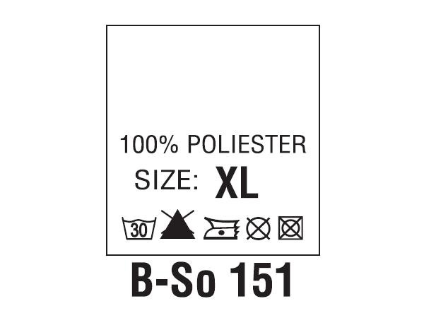Wszywki surowcowo-ostrzegawcze + rozmiar 100% POLIESTER, XL, 30°C