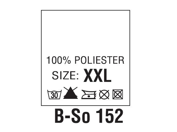 Wszywki surowcowo-ostrzegawcze + rozmiar 100% POLIESTER, XXL, 30°C