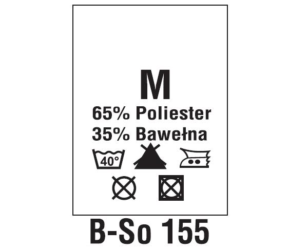 Wszywki surowcowo-ostrzegawcze + rozmiar 65% POLIESTER, 35% BAWEŁNA, M, 40°C