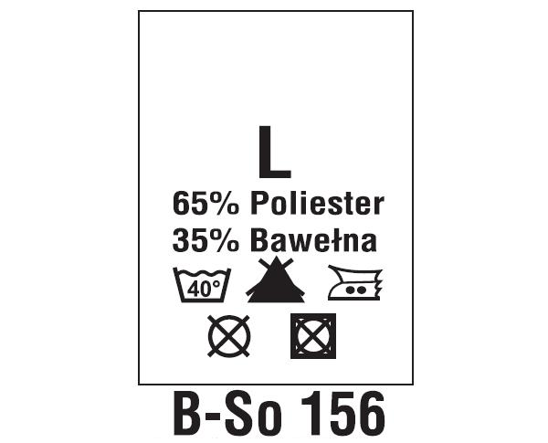 Wszywki surowcowo-ostrzegawcze + rozmiar 65% POLIESTER, 35% BAWEŁNA, L, 40°C