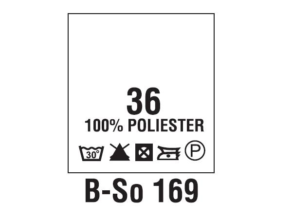 Wszywki surowcowo-ostrzegawcze + rozmiar 100% POLIESTER, 36, 30°C
