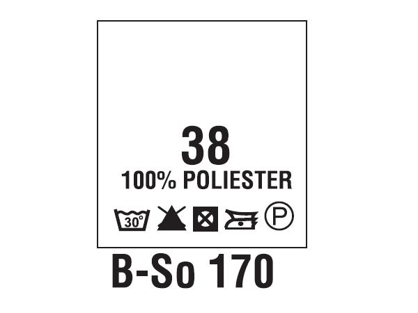 Wszywki surowcowo-ostrzegawcze + rozmiar 100% POLIESTER, 38, 30°C