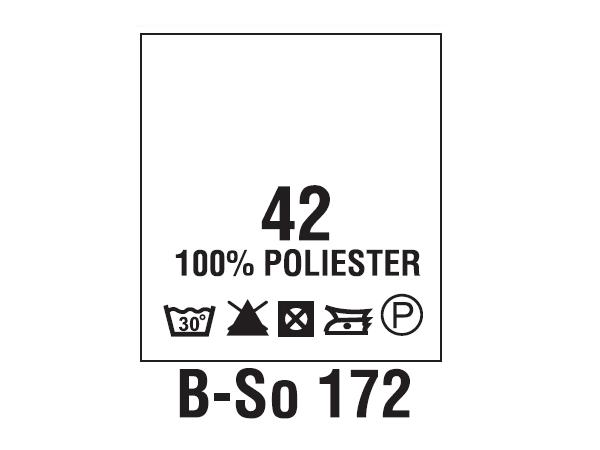 Wszywki surowcowo-ostrzegawcze + rozmiar 100% POLIESTER, 42, 30°C