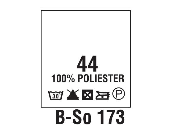 Wszywki surowcowo-ostrzegawcze + rozmiar 100% POLIESTER, 44, 30°C