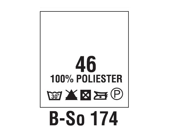 Wszywki surowcowo-ostrzegawcze + rozmiar 100% POLIESTER, 46, 30°C