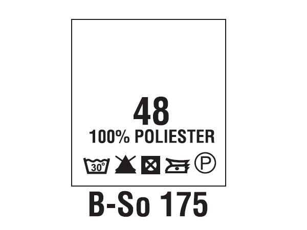Wszywki surowcowo-ostrzegawcze + rozmiar 100% POLIESTER, 48, 30°C