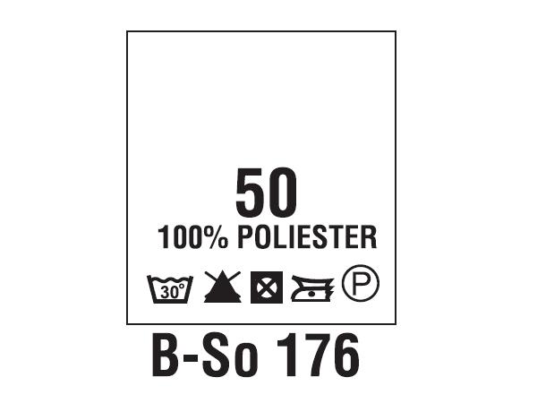 Wszywki surowcowo-ostrzegawcze + rozmiar 100% POLIESTER, 50, 30°C