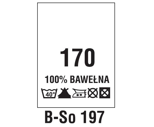 Wszywki surowcowo-ostrzegawcze + rozmiar 100% BAWEŁNA, 170, 40°C