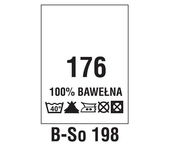 Wszywki surowcowo-ostrzegawcze + rozmiar 100% BAWEŁNA, 176, 40°C