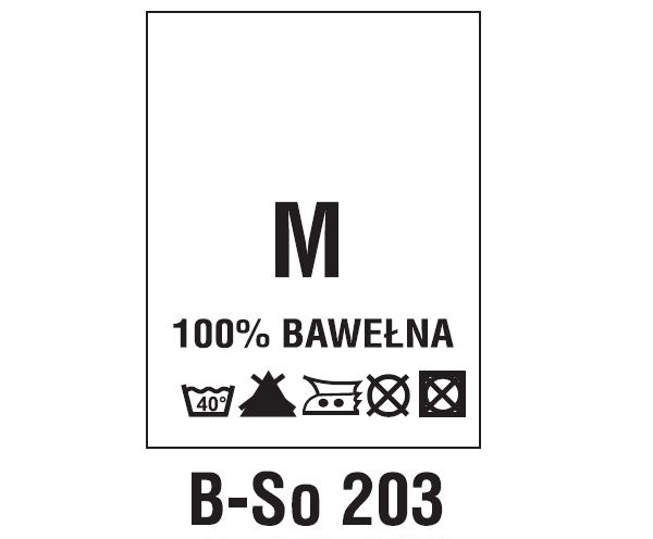 Wszywki surowcowo-ostrzegawcze + rozmiar 100% BAWEŁNA, M, 40°C