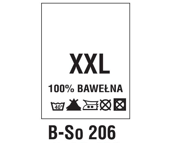 Wszywki surowcowo-ostrzegawcze + rozmiar 100% BAWEŁNA, XXL, 40°C