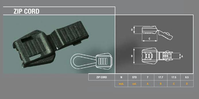 Końcówka do sznurka ZIP CORD