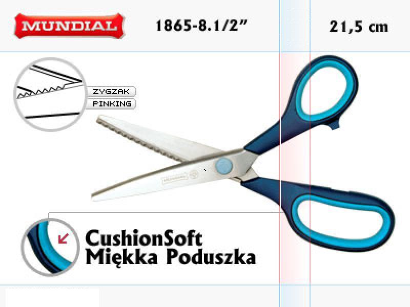 Nożyczki zig-zag (ząbkowane) CushionSoft MUNDIAL 1865-8.1/2