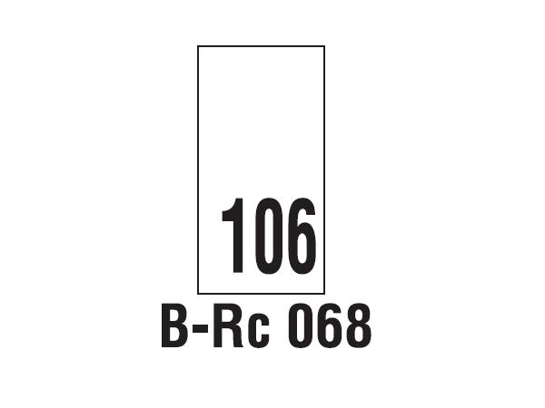 Wszywki rozmiarowe 106