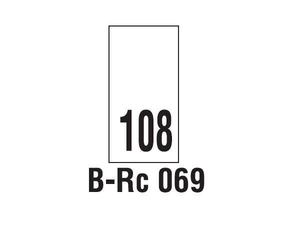Wszywki rozmiarowe 108