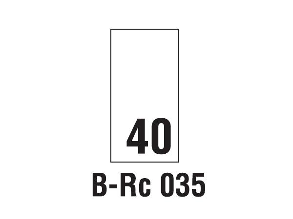 Wszywki rozmiarowe 40