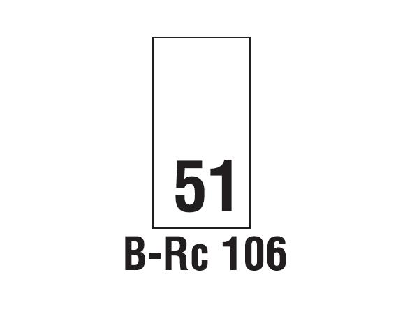 Wszywki rozmiarowe 51