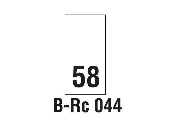 Wszywki rozmiarowe 58