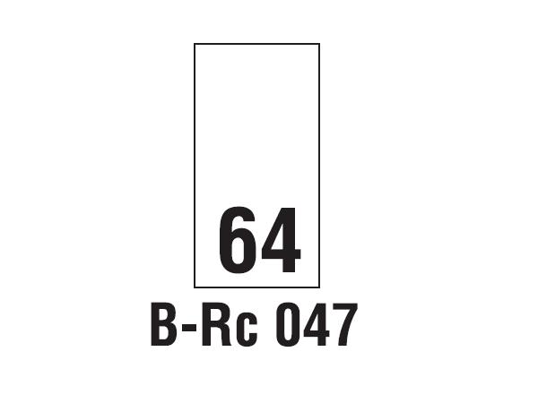 Wszywki rozmiarowe 64