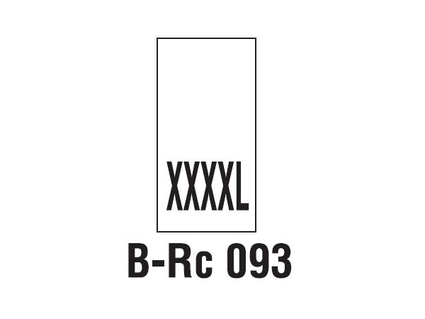 Wszywki rozmiarowe XXXXL