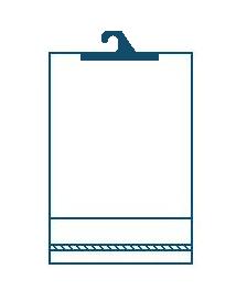 Worki z wieszakiem i klejem 40 x 45 PP